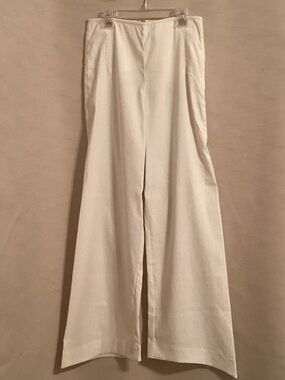 Wide Leg White Women's Pants